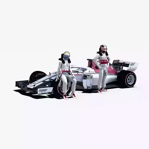 Alfa Romeo Sauber C37 Low-poly 3D model