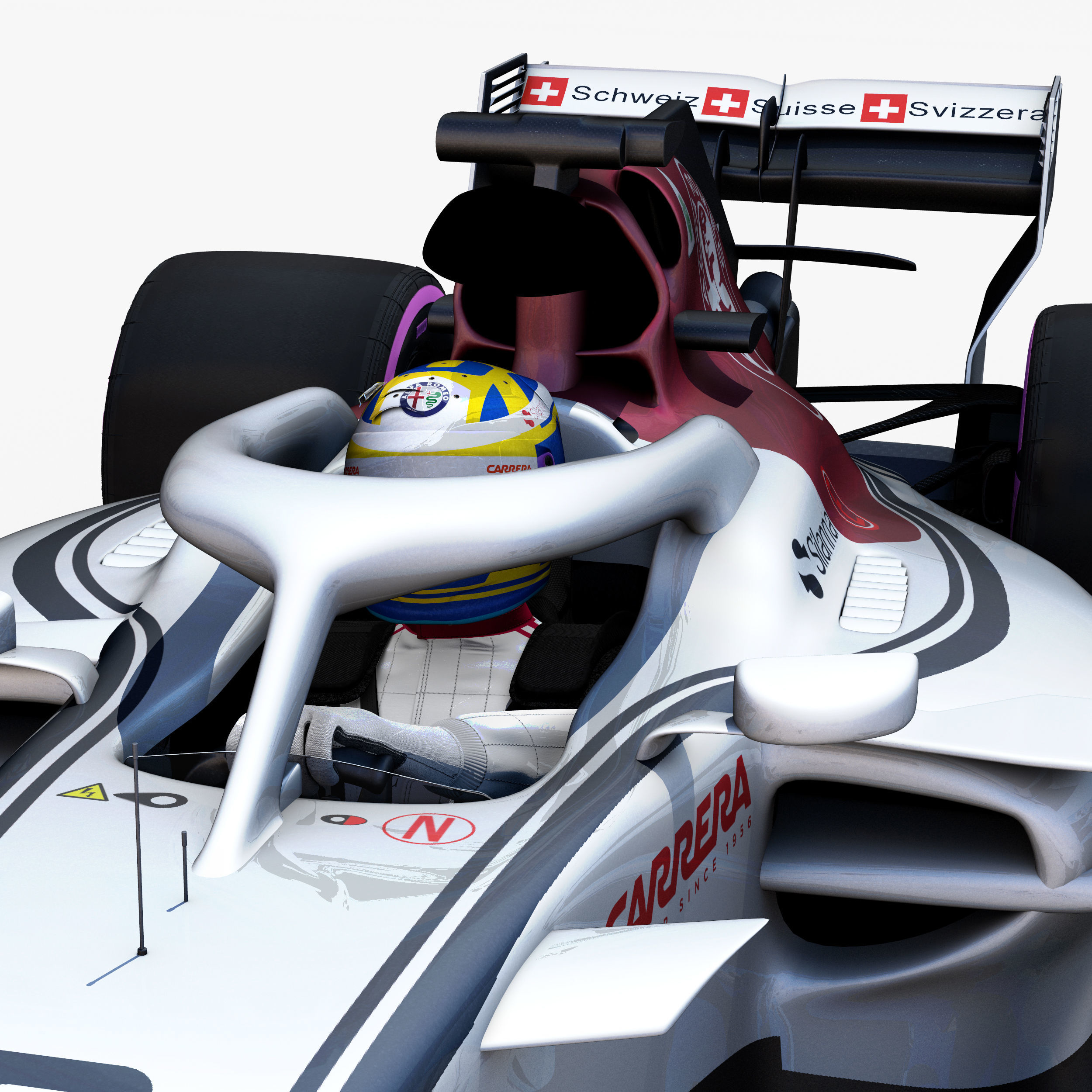 Alfa Romeo Sauber C37 Low-poly 3D model_8