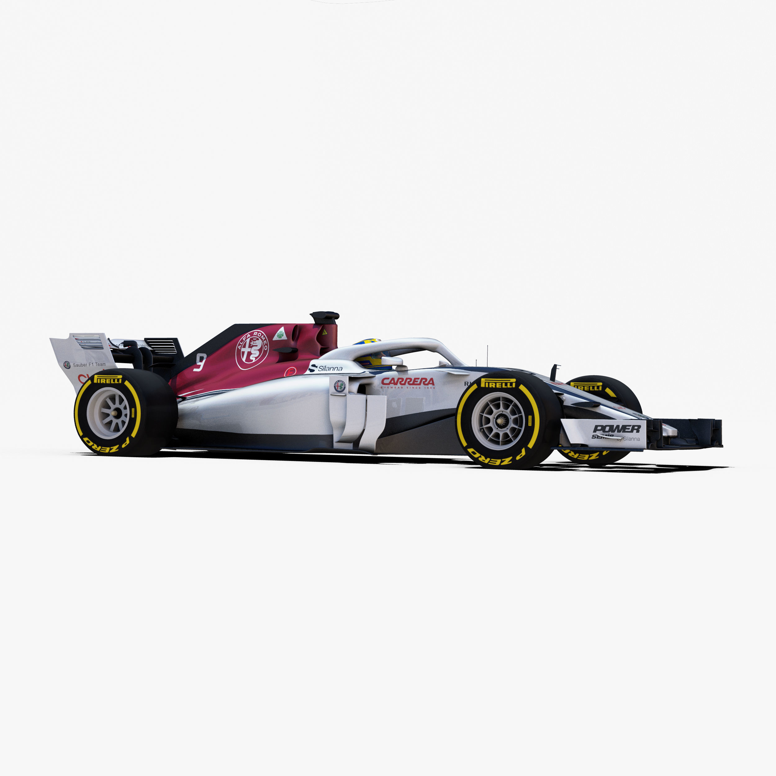 Alfa Romeo Sauber C37 Low-poly 3D model_9