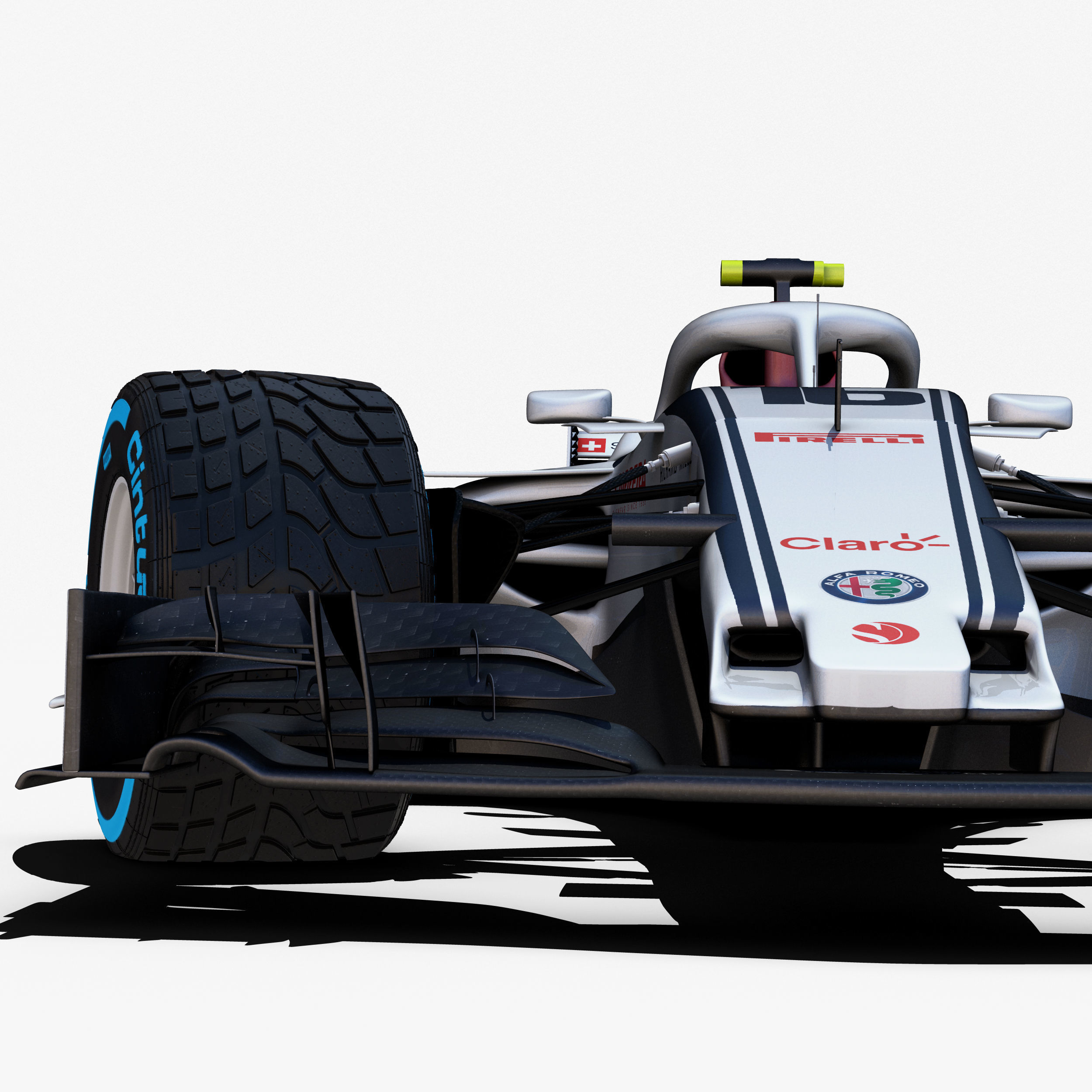 Alfa Romeo Sauber C37 Low-poly 3D model_7