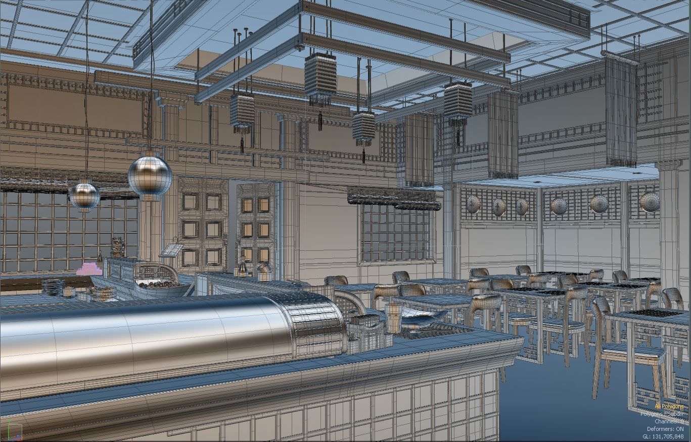 Sushi bar 3D model_9