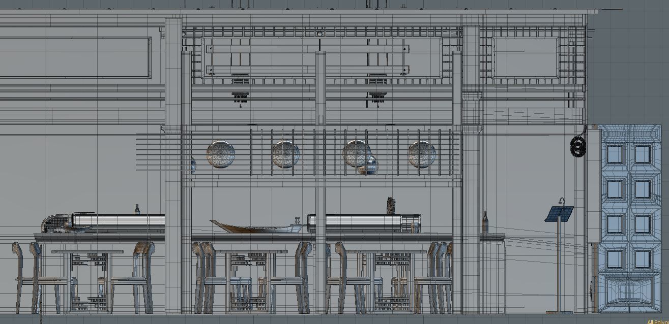 Sushi bar 3D model_6