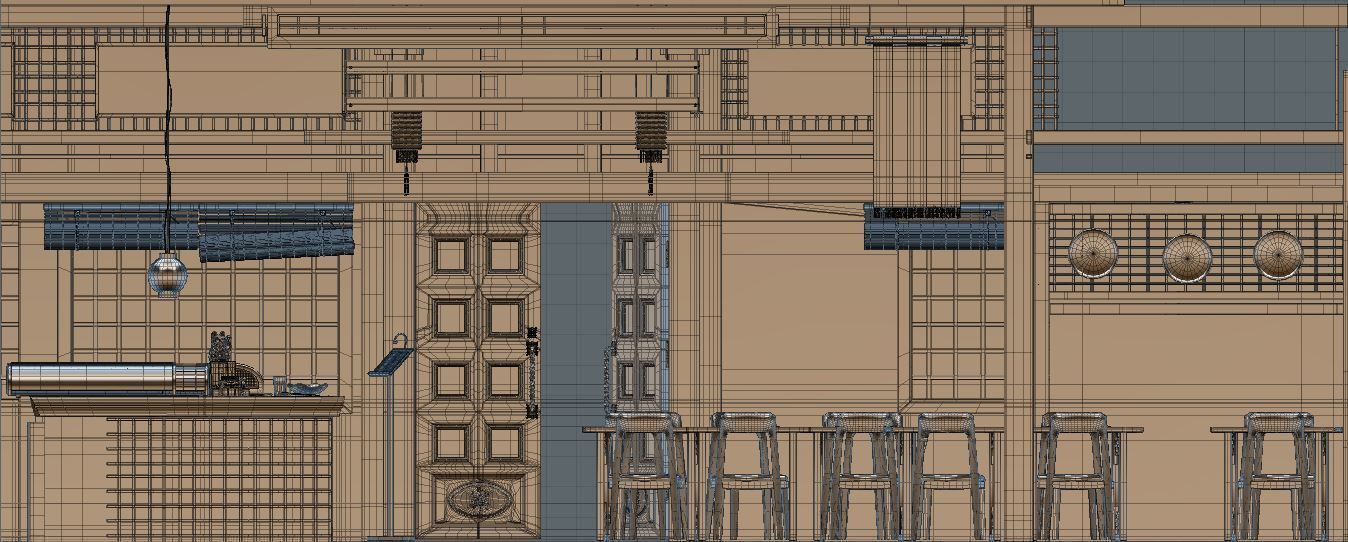 Sushi bar 3D model_7