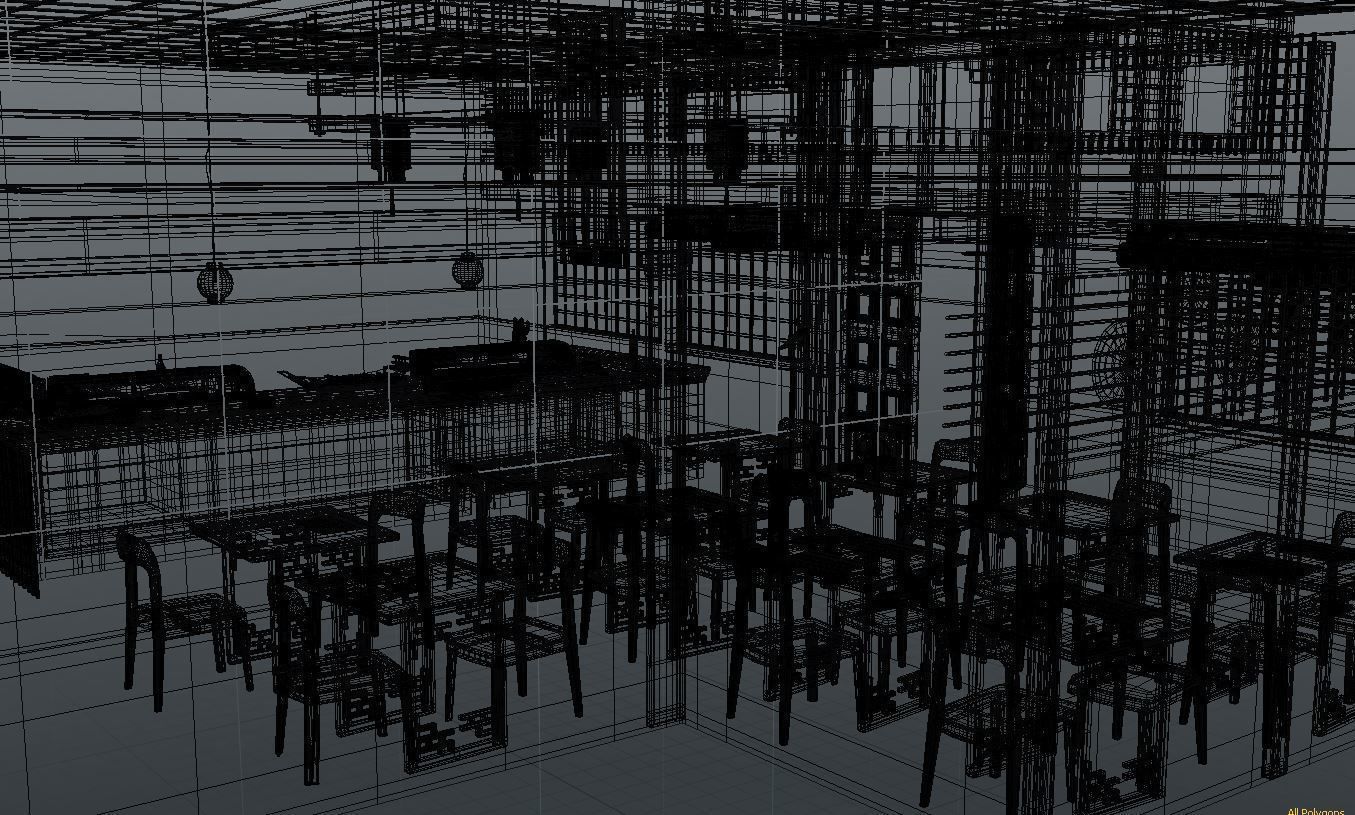 Sushi bar 3D model_2