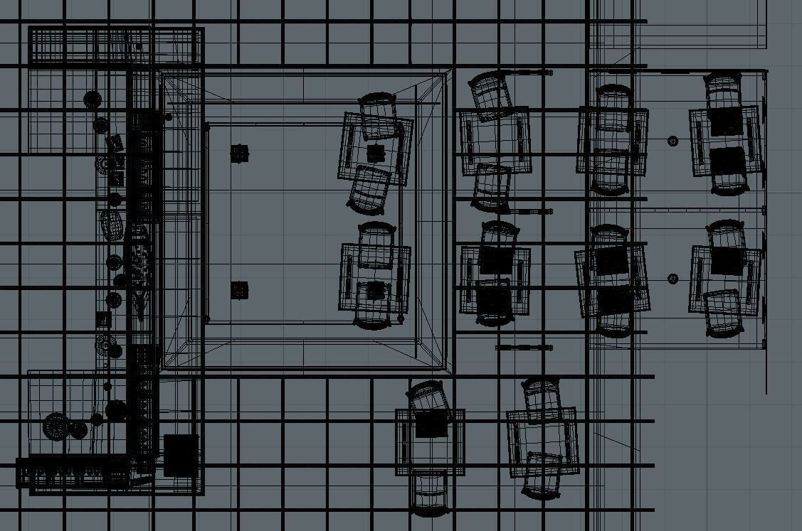 Sushi bar 3D model_1