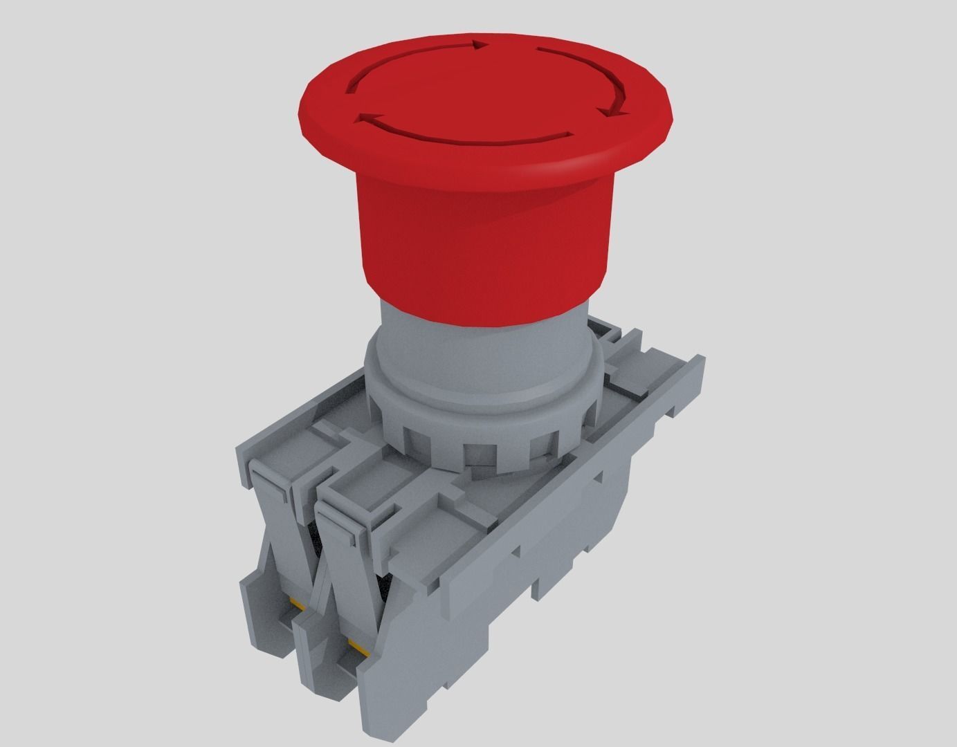 Push buttons 3D model_3