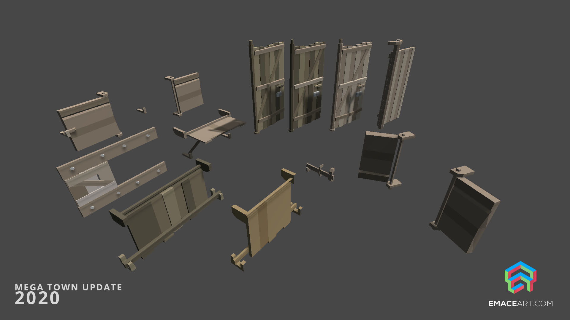 Slavic Medieval Village Town Interior and Exterior Pack  Low-poly 3D model_16