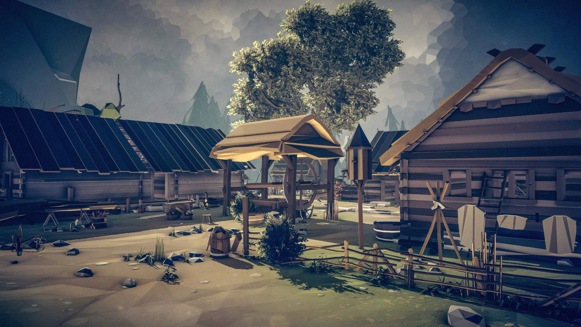 Slavic Medieval Village Town Interior and Exterior Pack  Low-poly 3D model_129