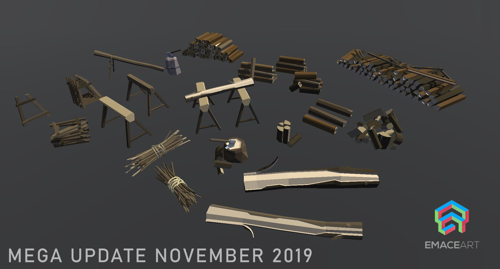 Slavic Medieval Village Town Interior and Exterior Pack  Low-poly 3D model_45