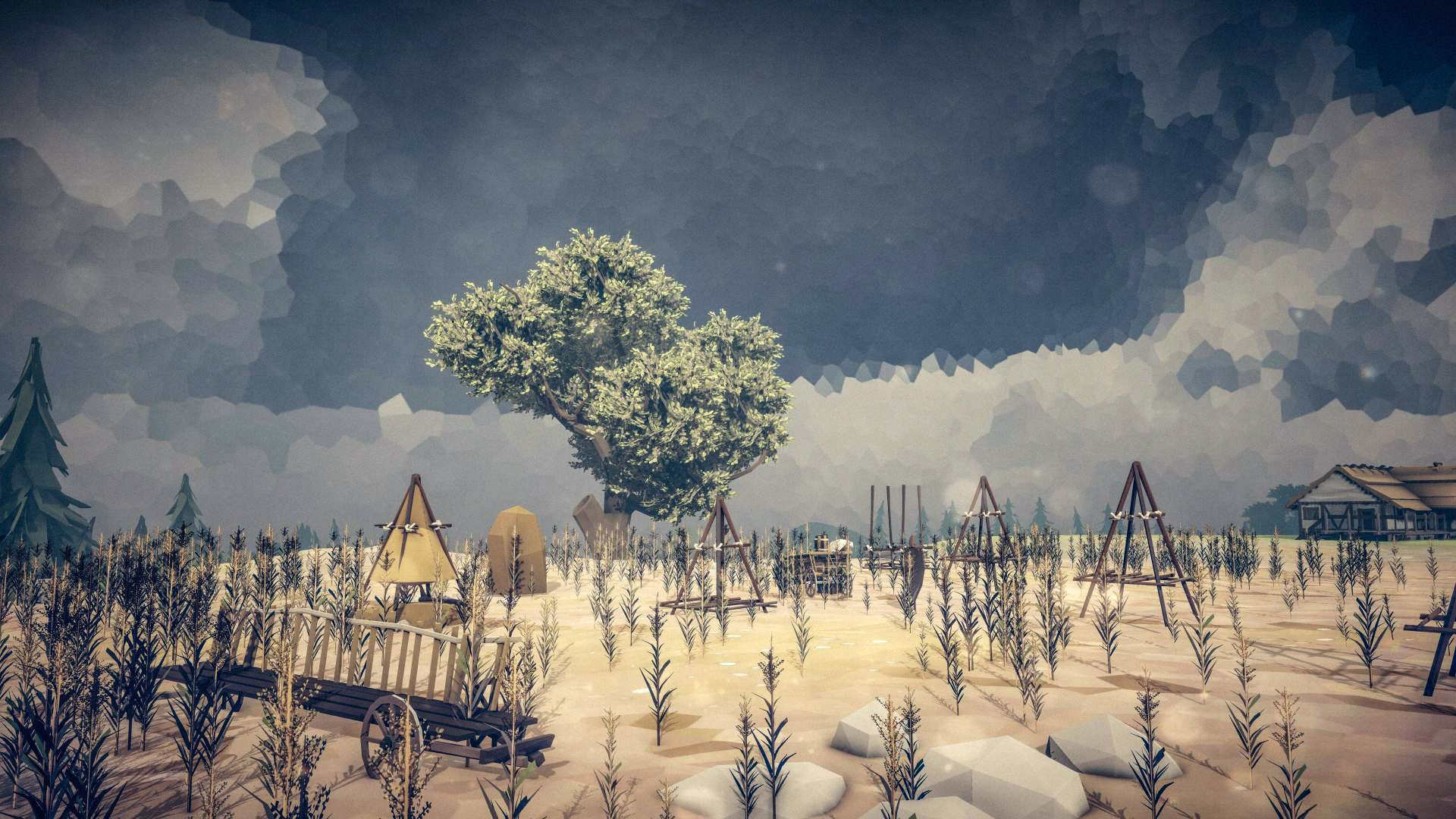 Slavic Medieval Village Town Interior and Exterior Pack  Low-poly 3D model_117