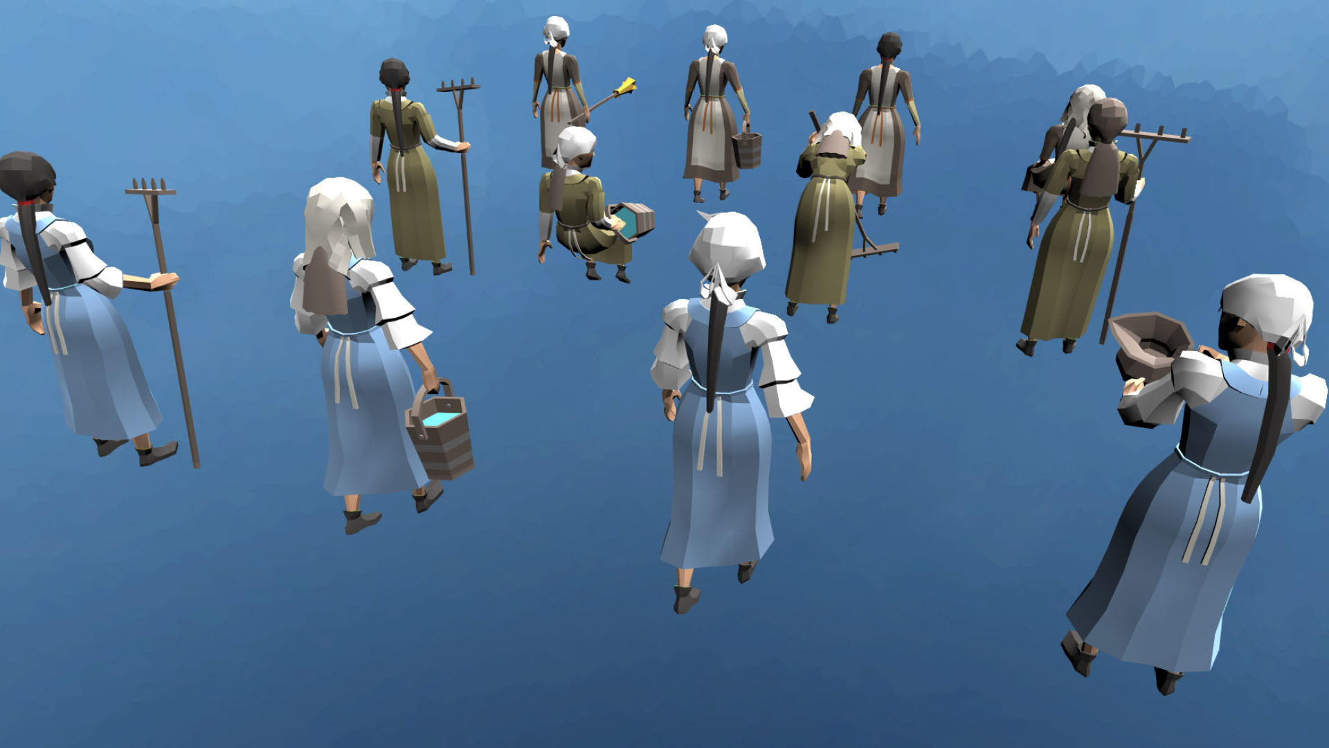 Slavic Medieval Village Town Interior and Exterior Pack  Low-poly 3D model_134