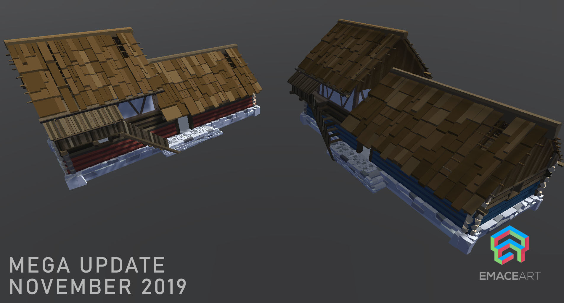 Slavic Medieval Village Town Interior and Exterior Pack  Low-poly 3D model_51