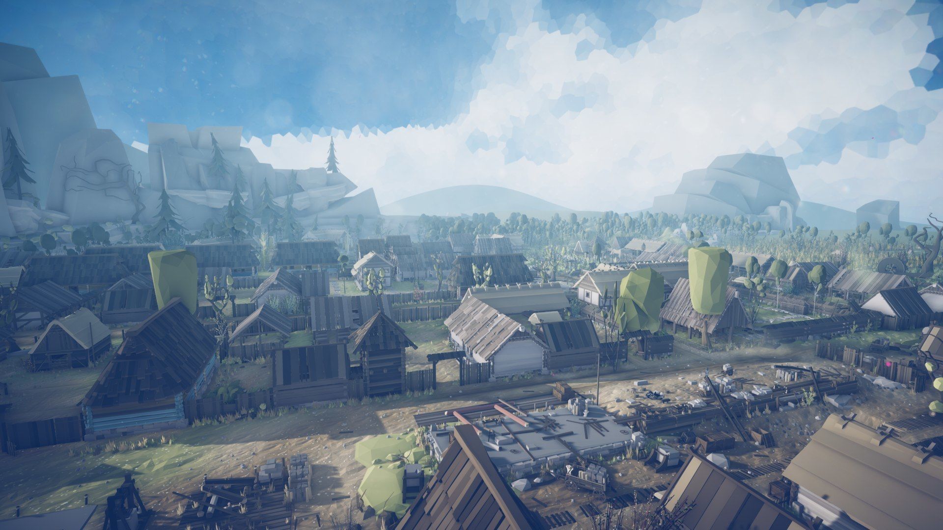 Slavic Medieval Village Town Interior and Exterior Pack  Low-poly 3D model_96