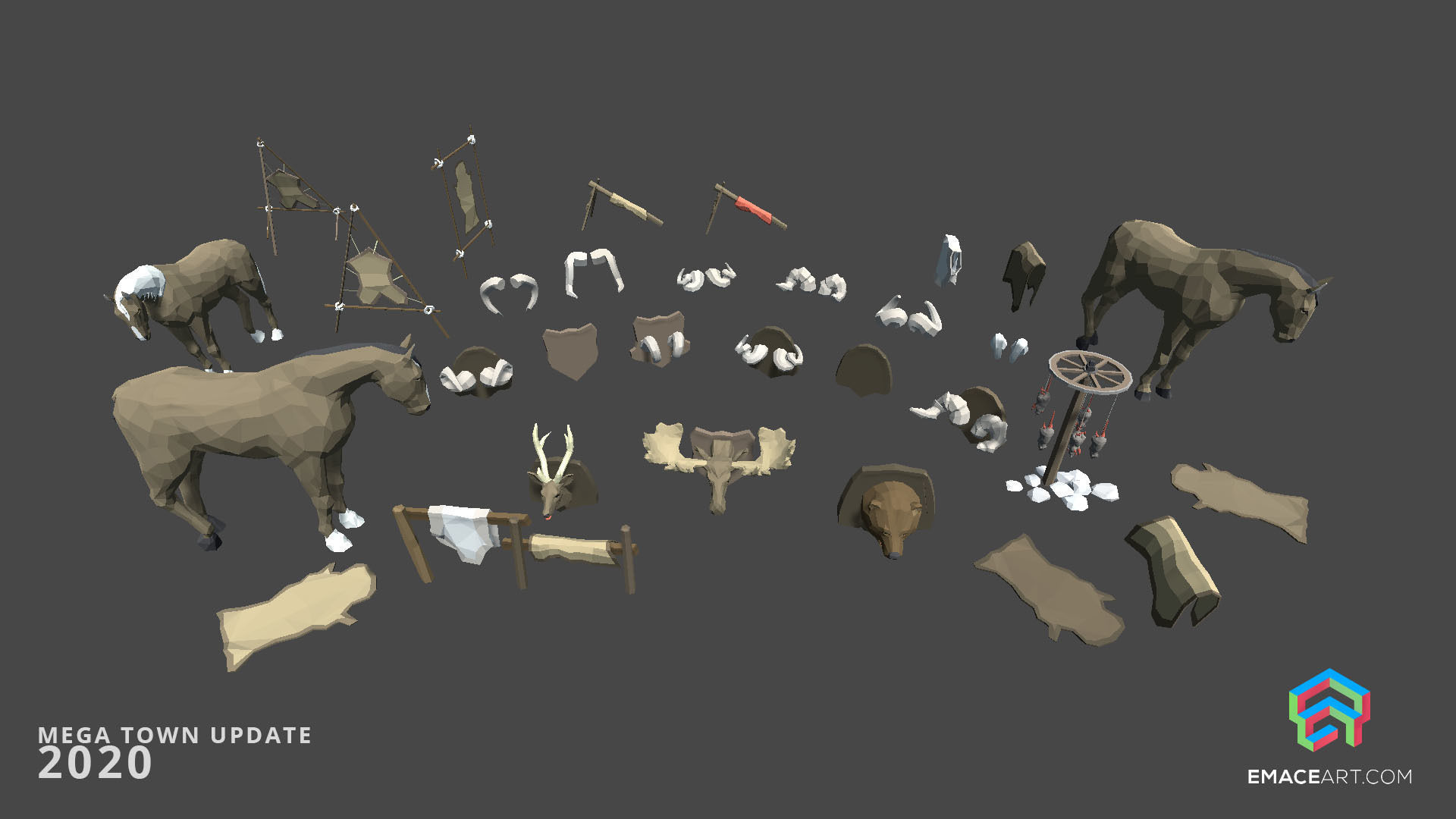 Slavic Medieval Village Town Interior and Exterior Pack  Low-poly 3D model_13