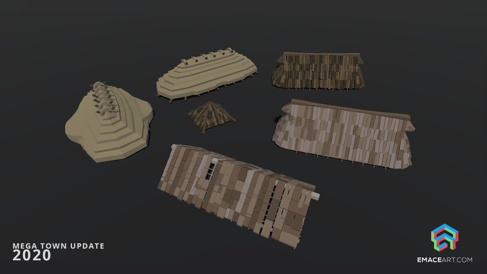 Slavic Medieval Village Town Interior and Exterior Pack  Low-poly 3D model_42