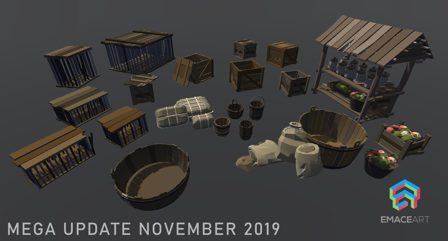 Slavic Medieval Village Town Interior and Exterior Pack  Low-poly 3D model_47