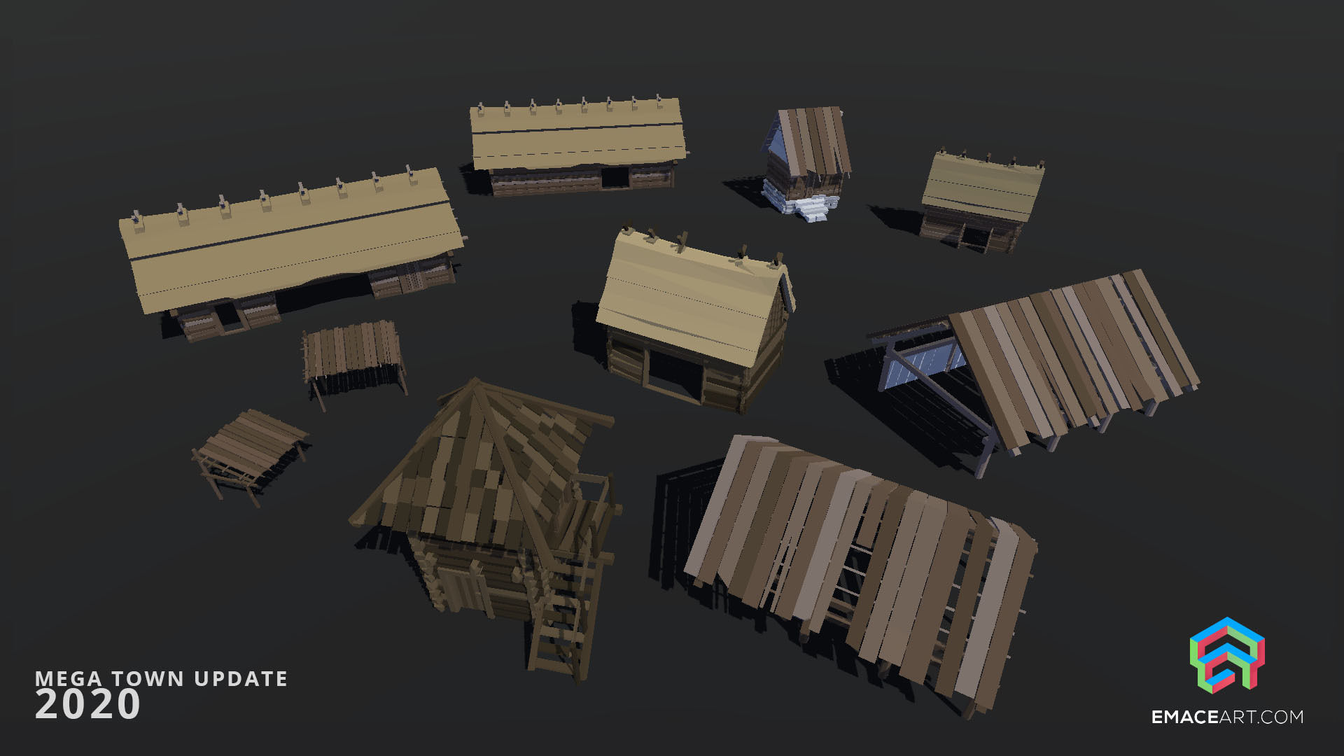 Slavic Medieval Village Town Interior and Exterior Pack  Low-poly 3D model_43