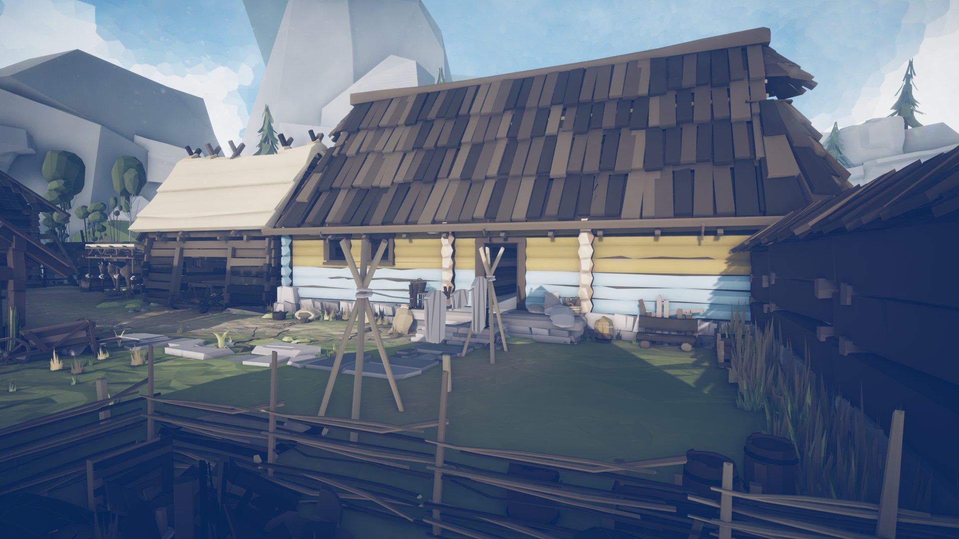 Slavic Medieval Village Town Interior and Exterior Pack  Low-poly 3D model_90