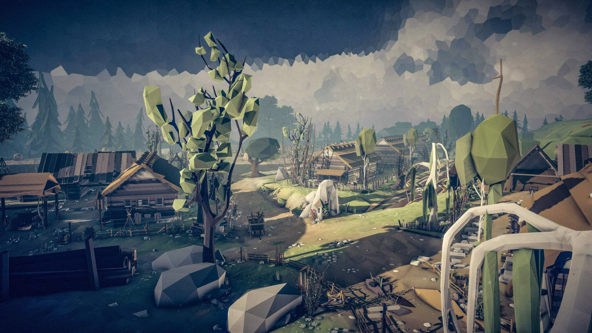 Slavic Medieval Village Town Interior and Exterior Pack  Low-poly 3D model_123