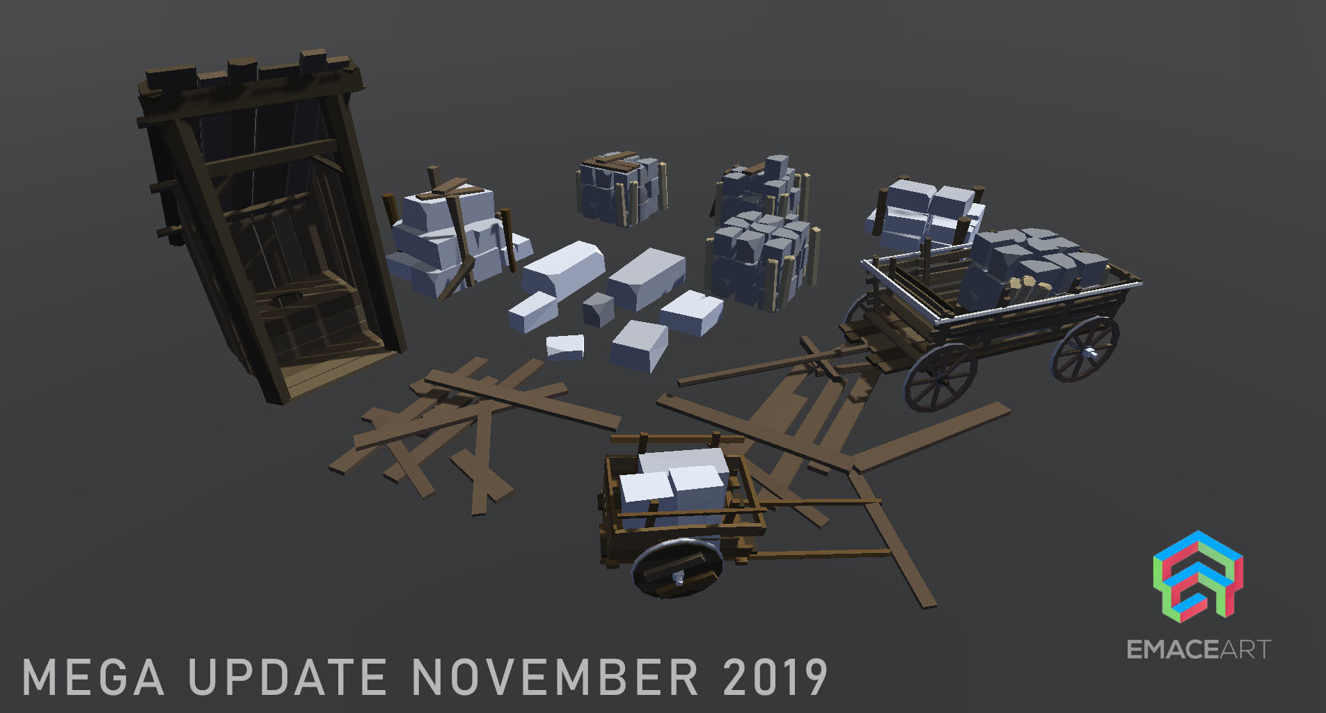 Slavic Medieval Village Town Interior and Exterior Pack  Low-poly 3D model_48