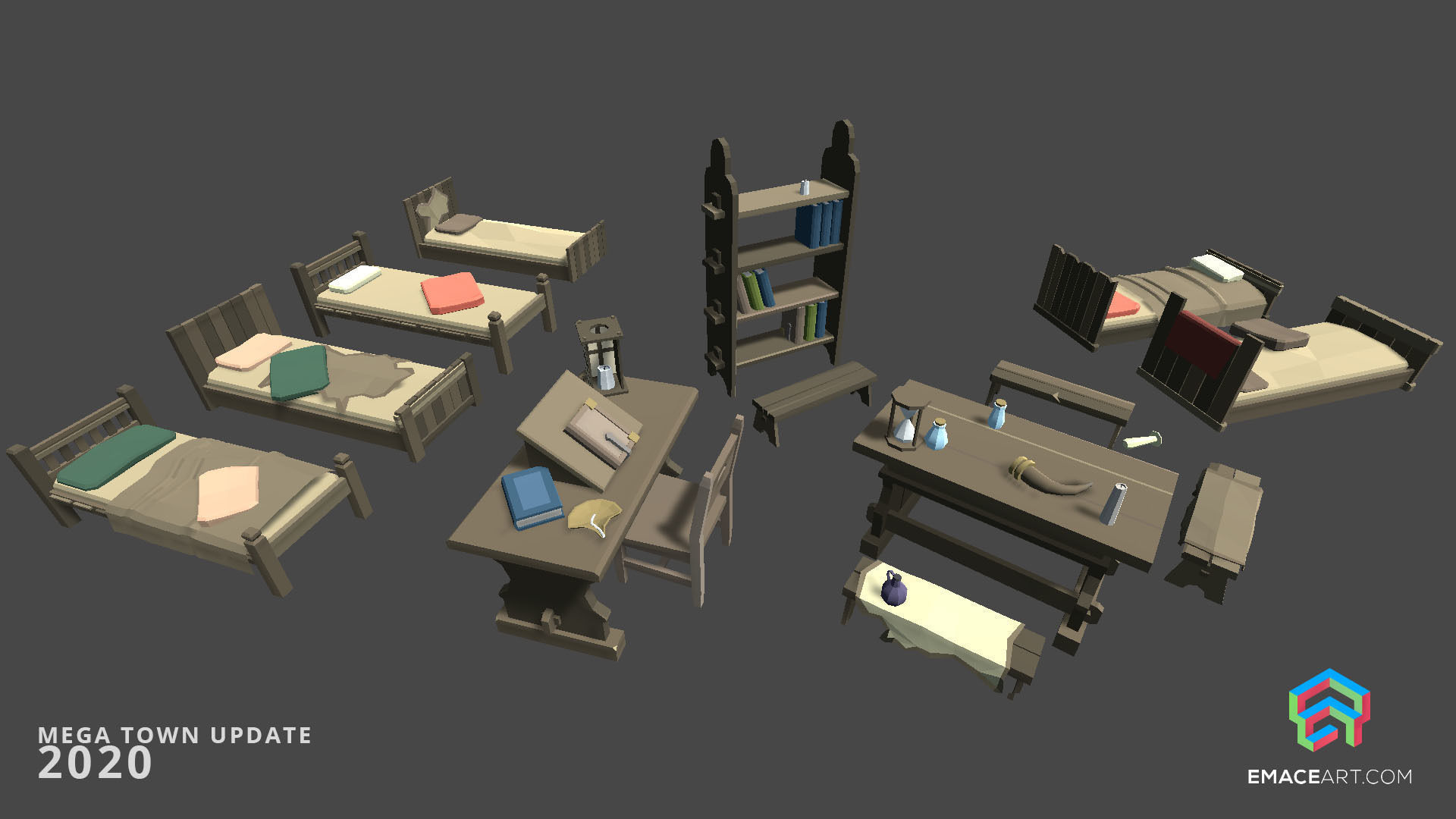 Slavic Medieval Village Town Interior and Exterior Pack  Low-poly 3D model_15