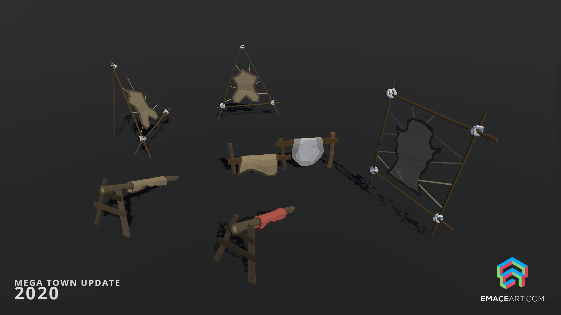 Slavic Medieval Village Town Interior and Exterior Pack  Low-poly 3D model_41