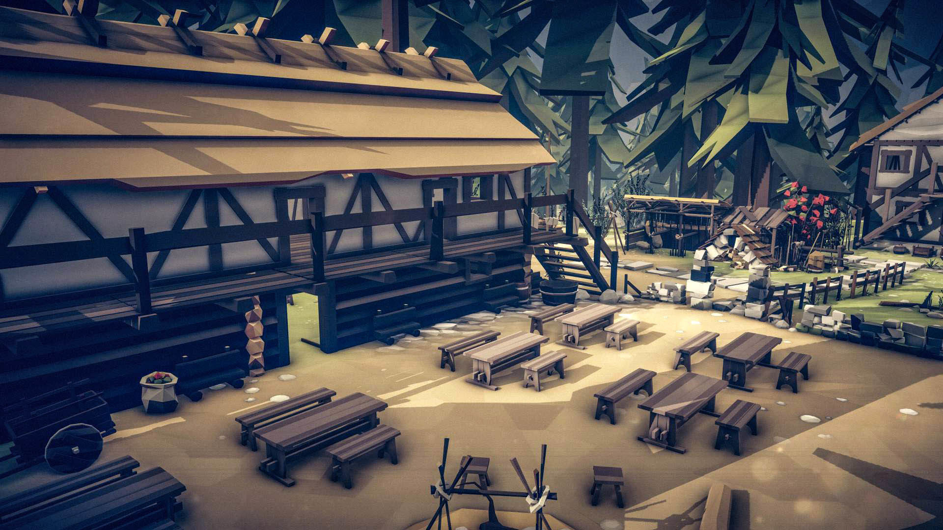 Slavic Medieval Village Town Interior and Exterior Pack  Low-poly 3D model_106