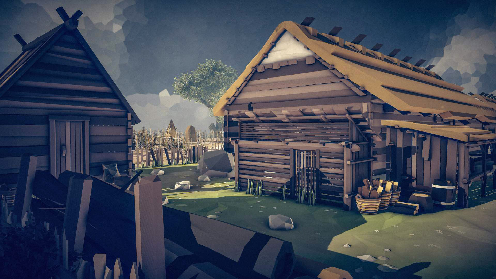 Slavic Medieval Village Town Interior and Exterior Pack  Low-poly 3D model_131