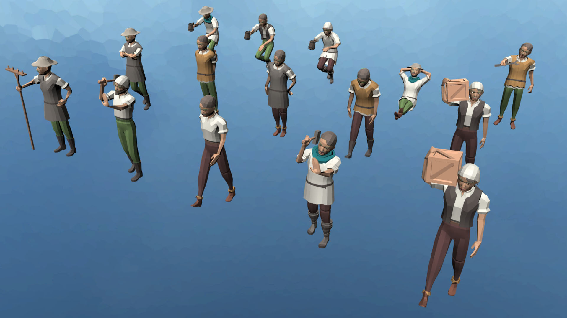 Slavic Medieval Village Town Interior and Exterior Pack  Low-poly 3D model_136