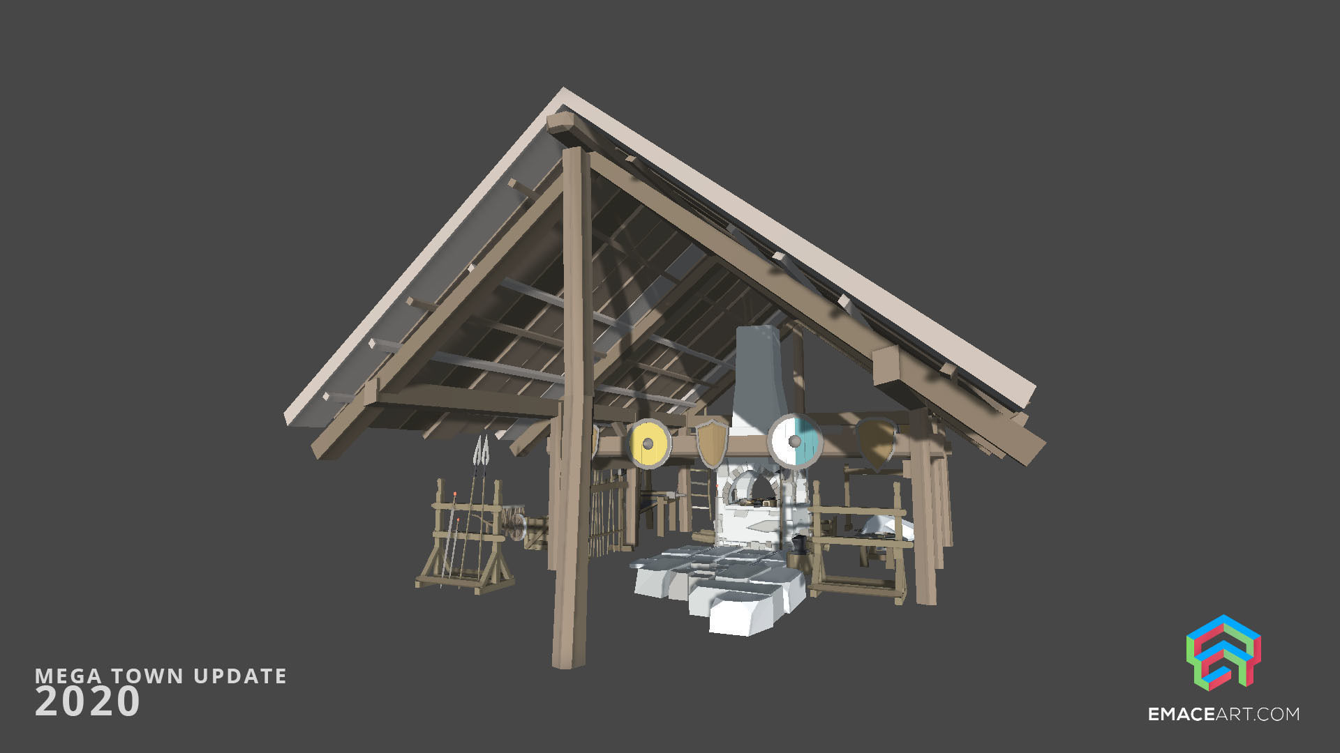 Slavic Medieval Village Town Interior and Exterior Pack  Low-poly 3D model_23