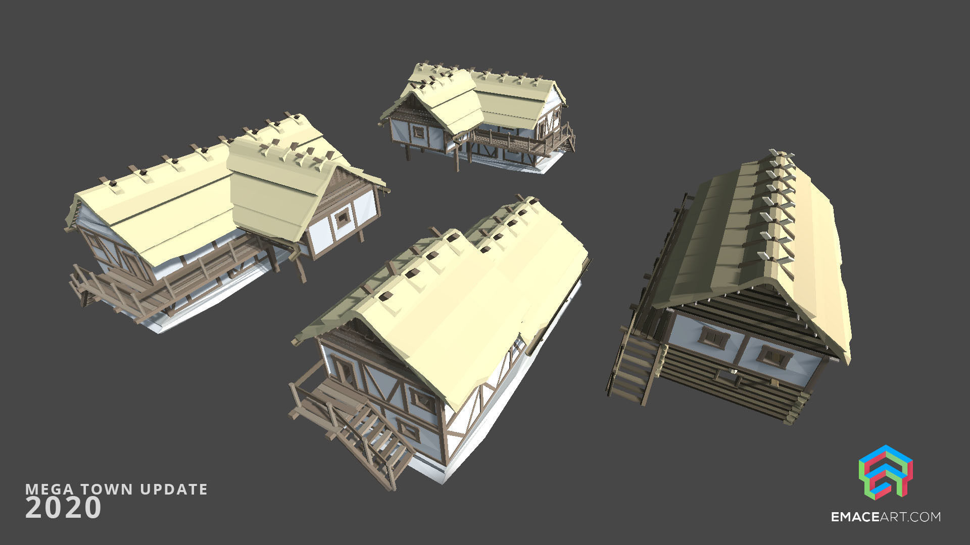 Slavic Medieval Village Town Interior and Exterior Pack  Low-poly 3D model_22