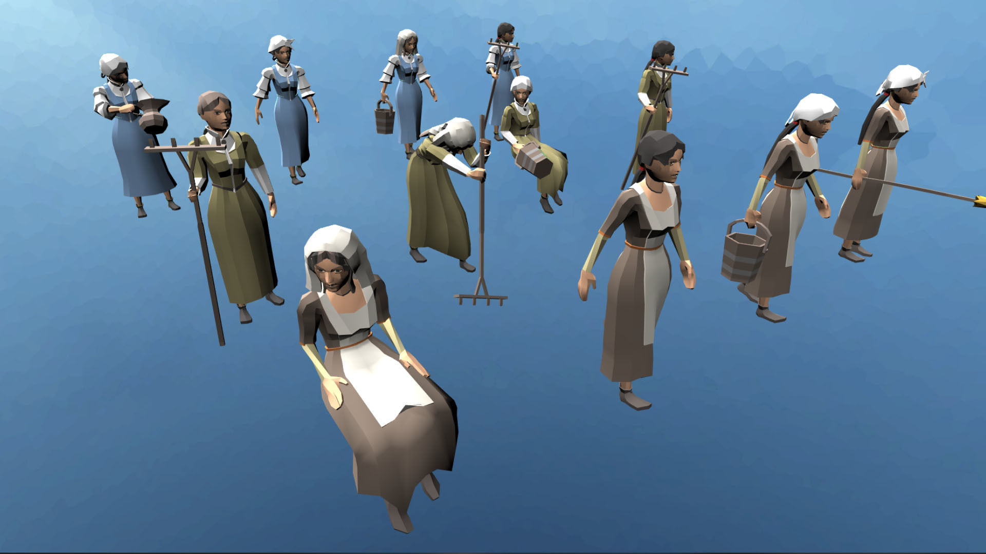 Slavic Medieval Village Town Interior and Exterior Pack  Low-poly 3D model_132