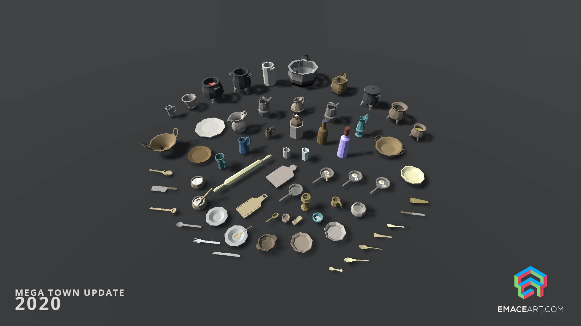 Slavic Medieval Village Town Interior and Exterior Pack  Low-poly 3D model_10