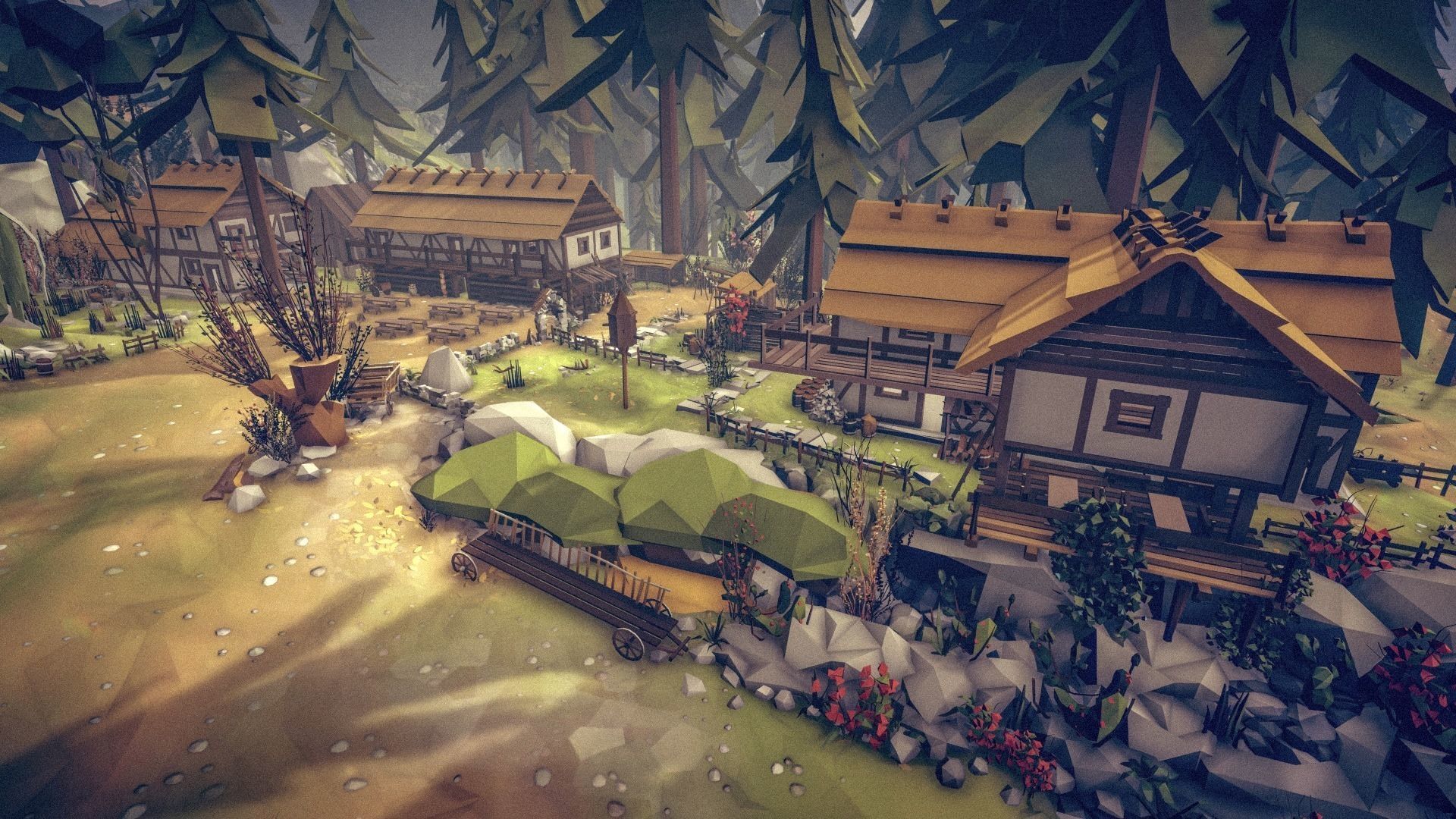 Slavic Medieval Village Town Interior and Exterior Pack  Low-poly 3D model_101