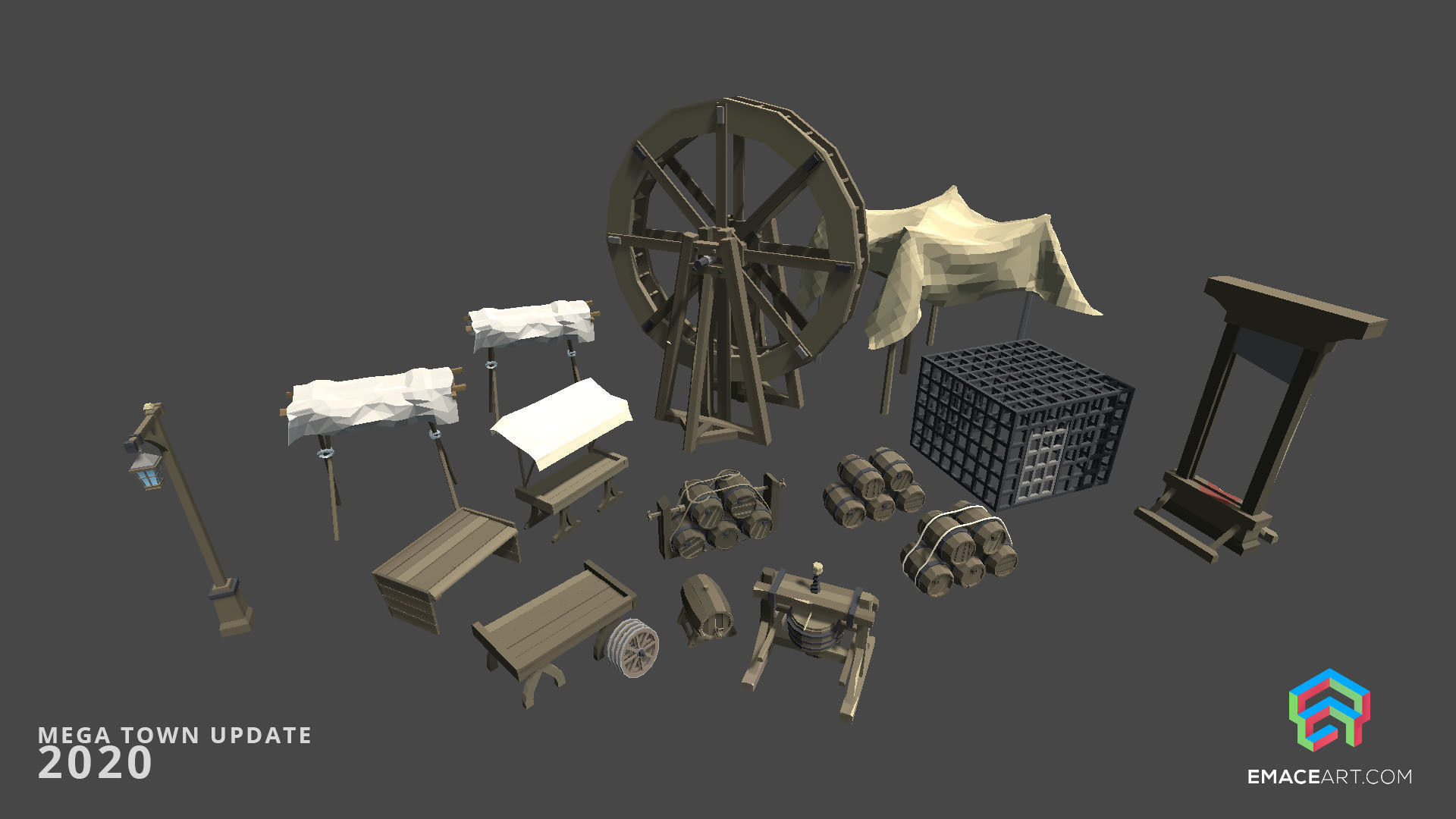 Slavic Medieval Village Town Interior and Exterior Pack  Low-poly 3D model_6