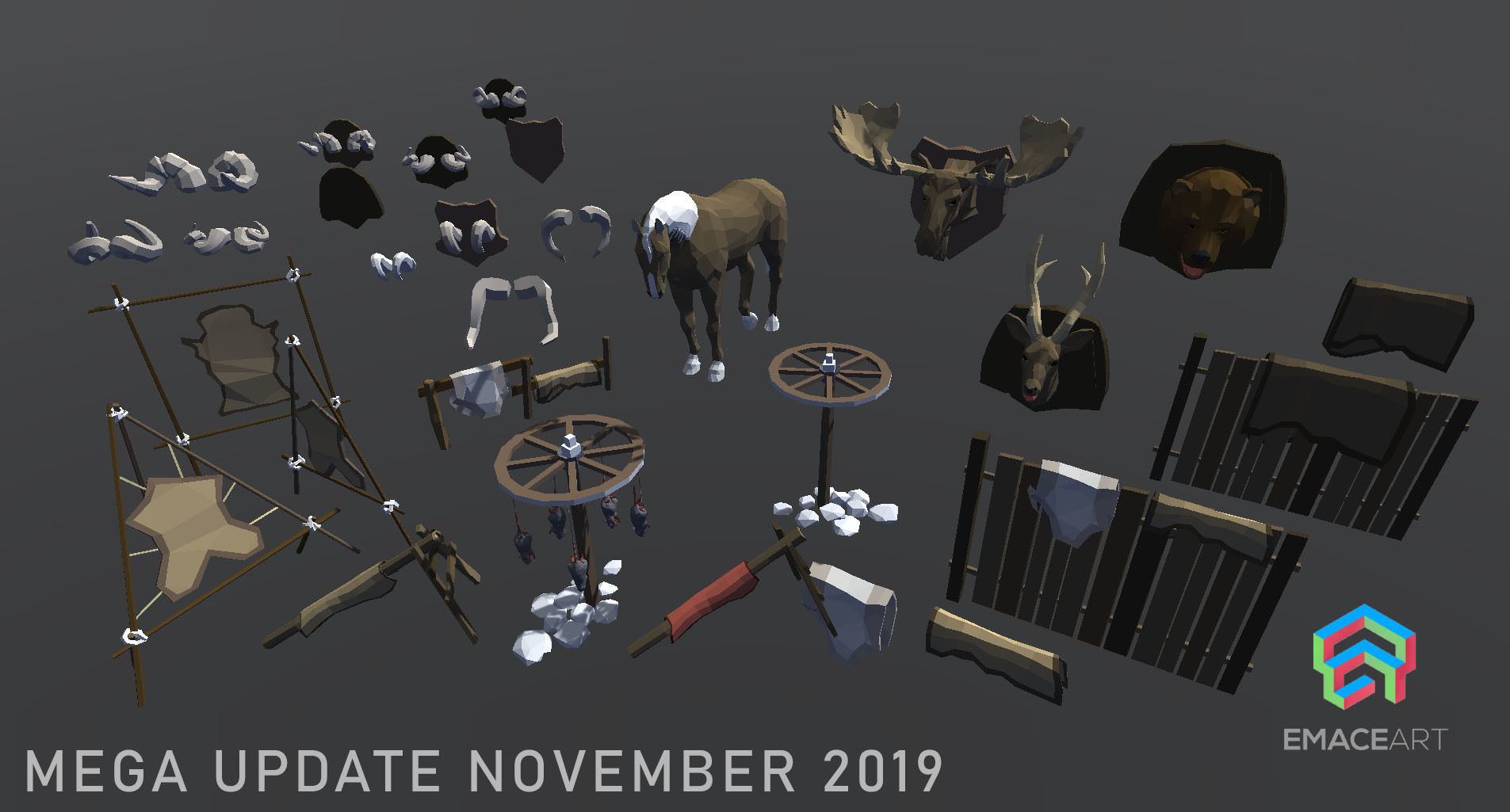 Slavic Medieval Village Town Interior and Exterior Pack  Low-poly 3D model_46