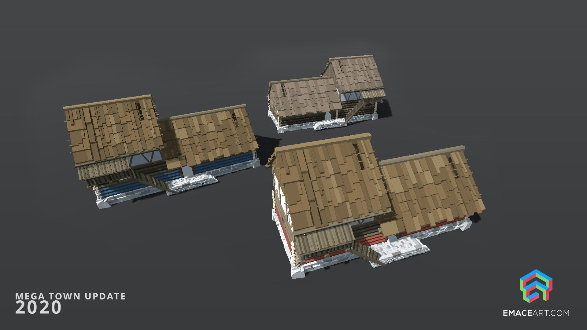 Slavic Medieval Village Town Interior and Exterior Pack  Low-poly 3D model_19