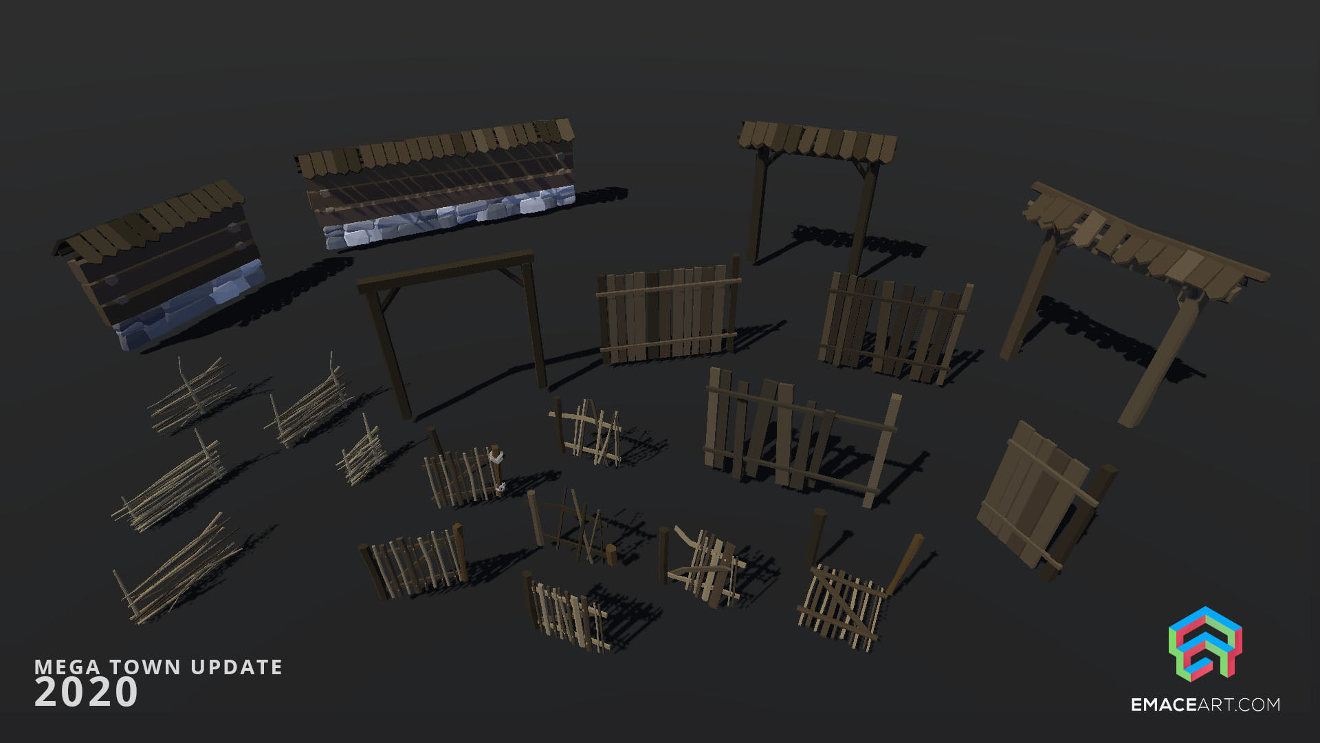 Slavic Medieval Village Town Interior and Exterior Pack  Low-poly 3D model_37