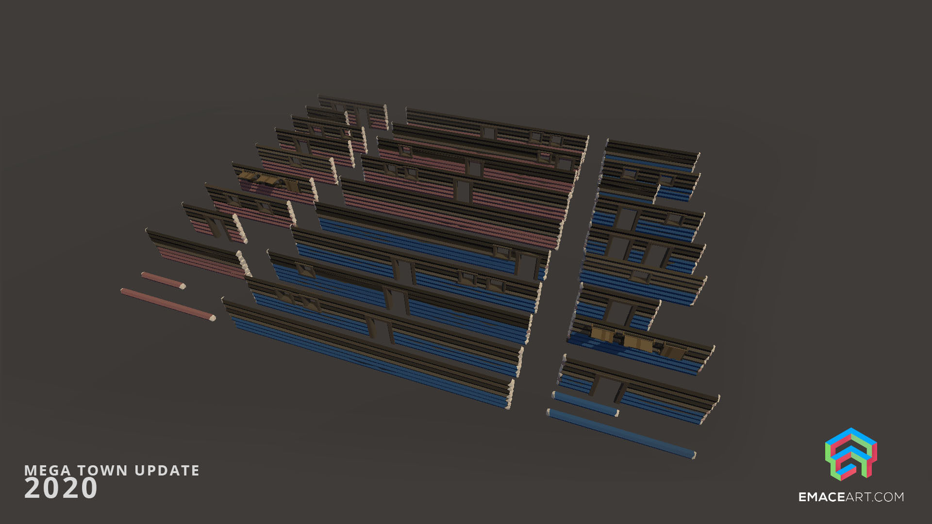 Slavic Medieval Village Town Interior and Exterior Pack  Low-poly 3D model_26