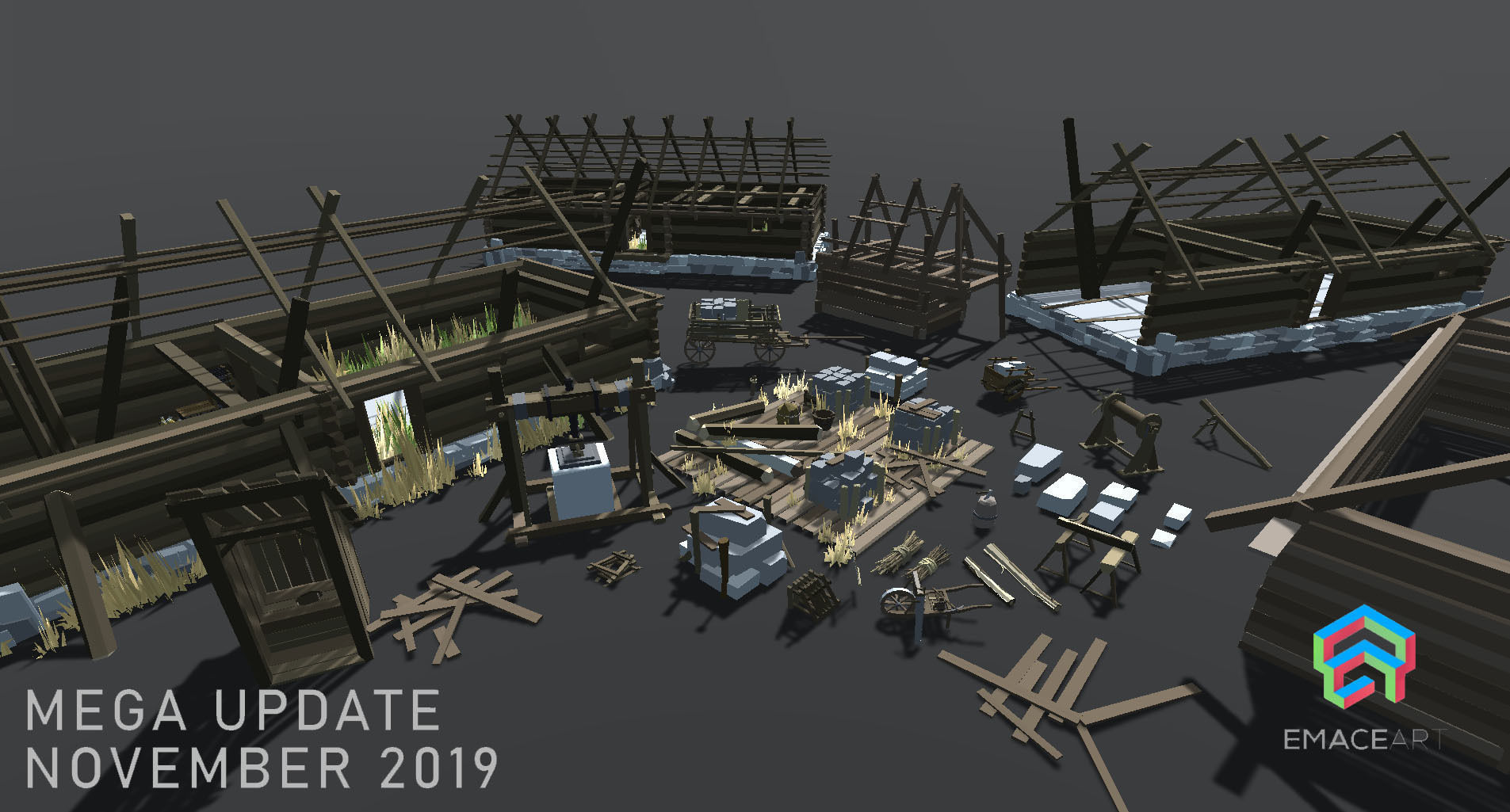 Slavic Medieval Village Town Interior and Exterior Pack  Low-poly 3D model_50