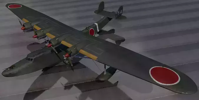 Kawanishi H6K4 Mavis 3D model