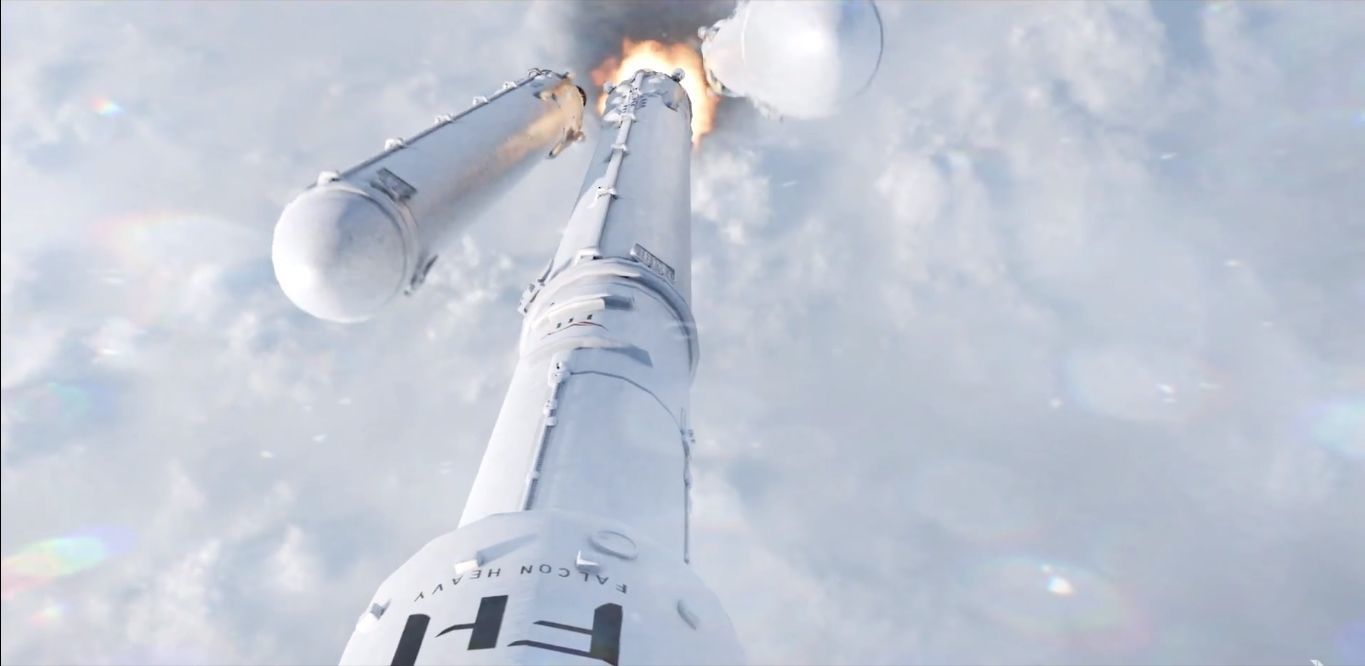 Rocket - Falcon Heavy Low-poly 3D model_5