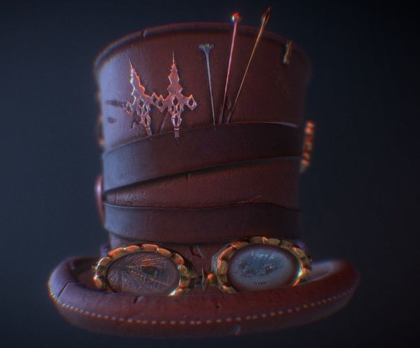 Mad Hatters Hat Low-poly 3D model