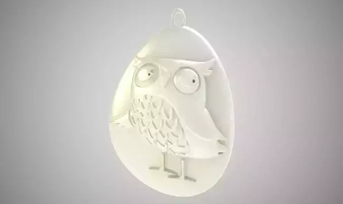 Rock Owl Necklace 3D print model