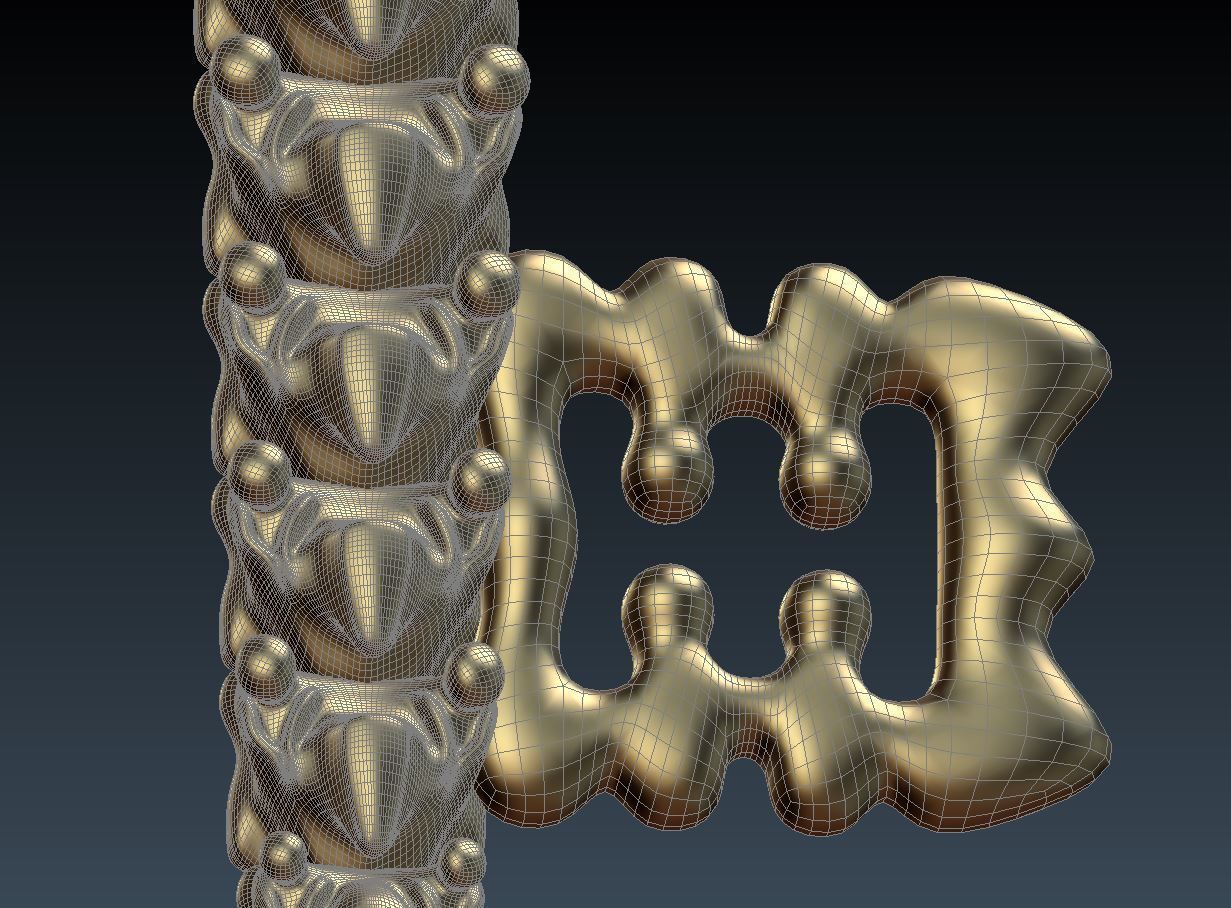 Jewelry skull pendant Skeleton key necklace Gothic biker jewelry 3D print model_11