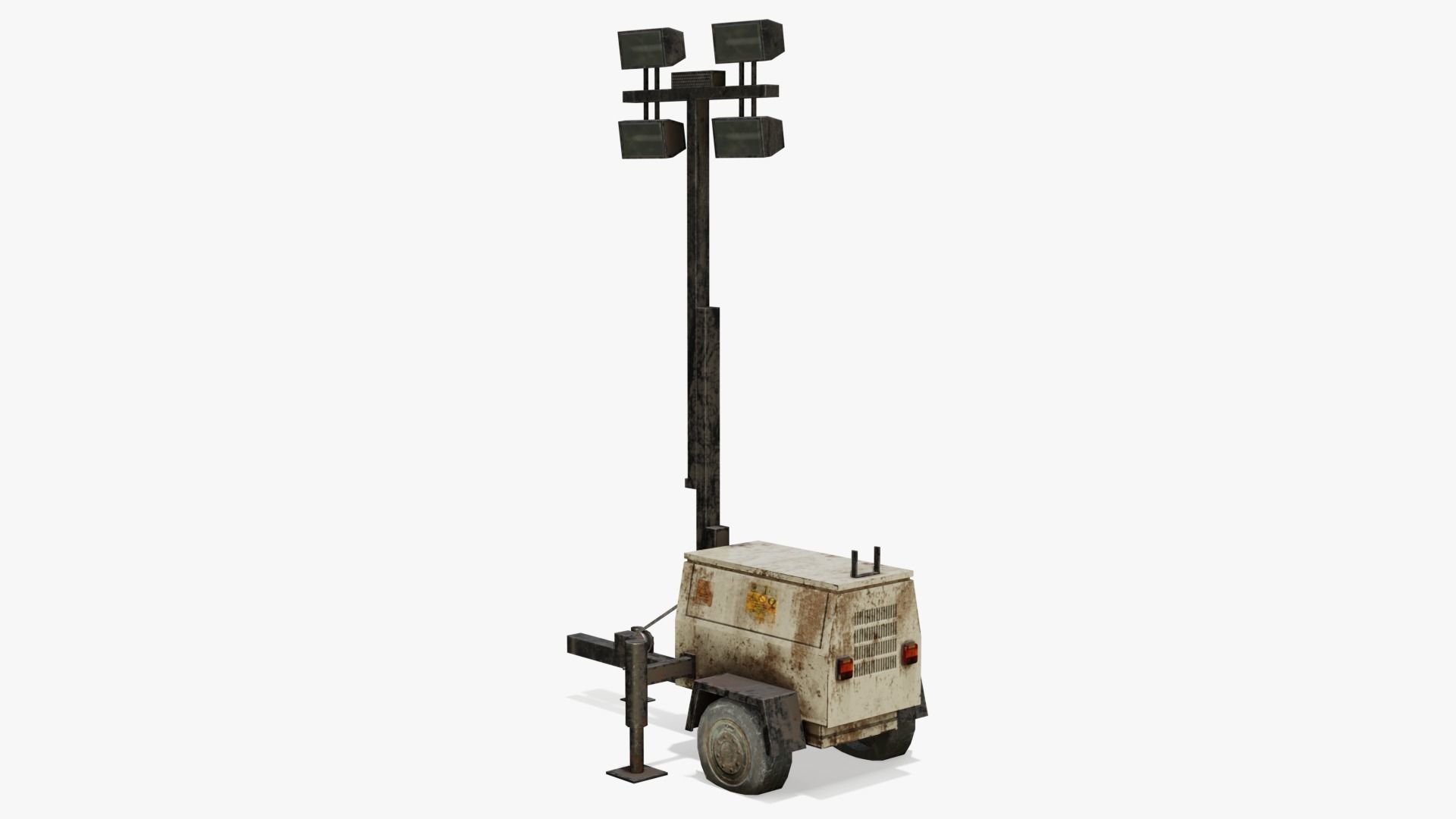 Old Light Generator Low-poly 3D model_2