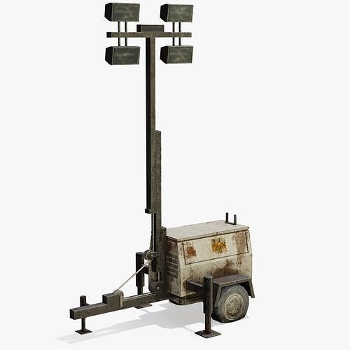 Old Light Generator Low-poly 3D model