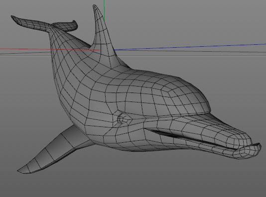Dolphin Low-poly 3D model_2