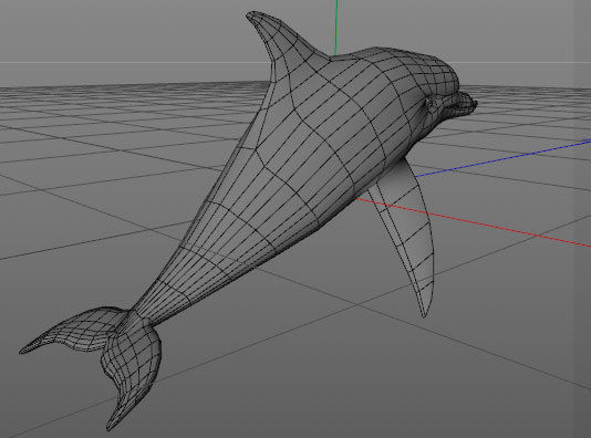 Dolphin Low-poly 3D model_3