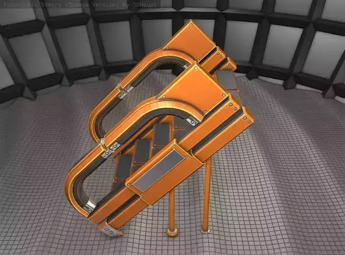 Sci-Fi Stairs - 4 - Orange Version